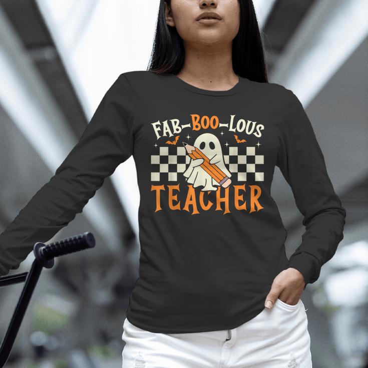 Fab Boo Lous Teacher Retro Ghost Spooky Halloween Costume Unisex Long Sleeve T-Shirt, novelty gifts, funny gifts Fab Boo Lous Teacher Retro Ghost Spooky Halloween Costume Unisex Long Sleeve T-Shirt, novelty gifts, funny gifts
