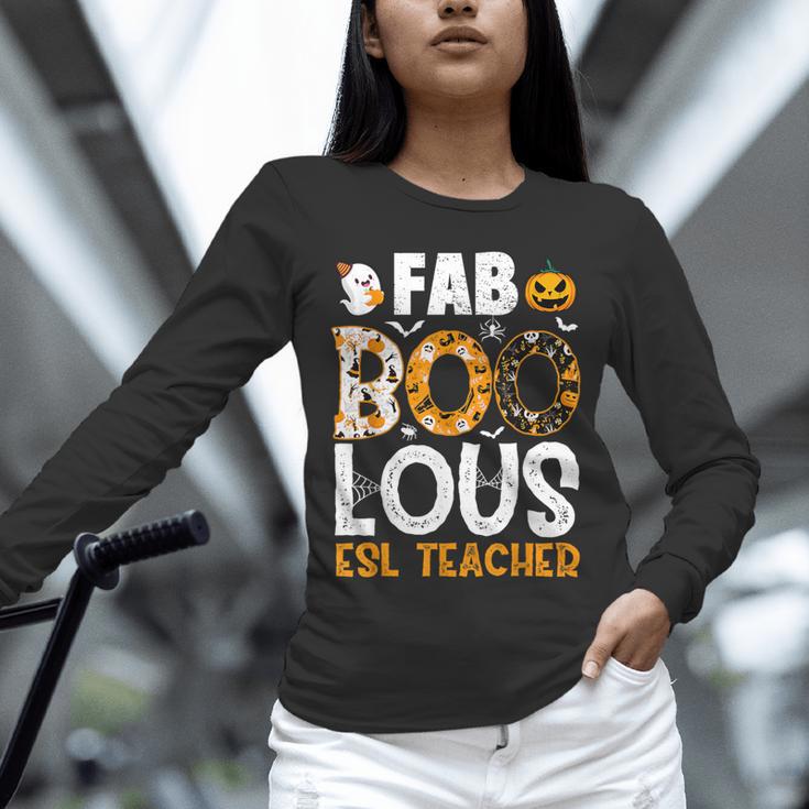 Faboolous ESL ESOL Teacher Spooky Teacher Halloween Costume For Men Women Unisex Long Sleeve T-Shirt, novelty gifts, funny gifts