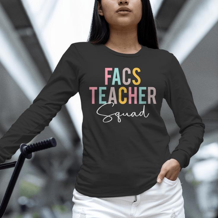 FACS Teacher Squad Colorful Appreciation Day Back To School Men Women Girls Kids Unisex Long Sleeve T-Shirt, novelty gifts, funny gifts