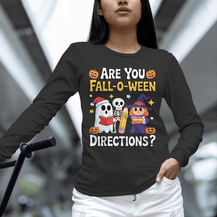 Are You Fall O Ween Directions Halloween Teacher Ghost Unisex Long Sleeve T-Shirt, novelty gifts, funny gifts Are You Fall O Ween Directions Halloween Teacher Ghost Unisex Long Sleeve T-Shirt, novelty gifts, funny gifts