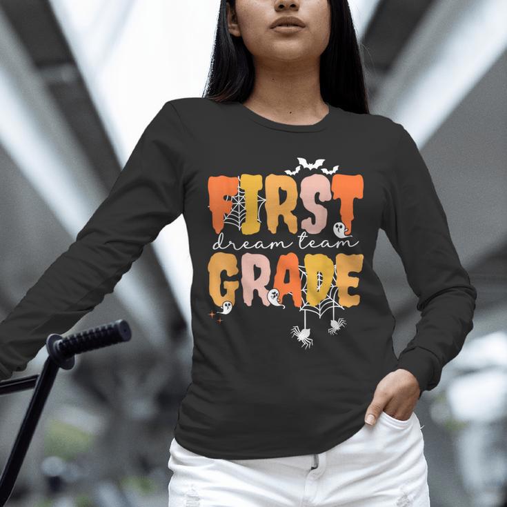 First Grade Dream Retro Team Fall Halloween Spooky Teachers Unisex Long Sleeve T-Shirt, novelty gifts, funny gifts First Grade Dream Retro Team Fall Halloween Spooky Teachers Unisex Long Sleeve T-Shirt, novelty gifts, funny gifts