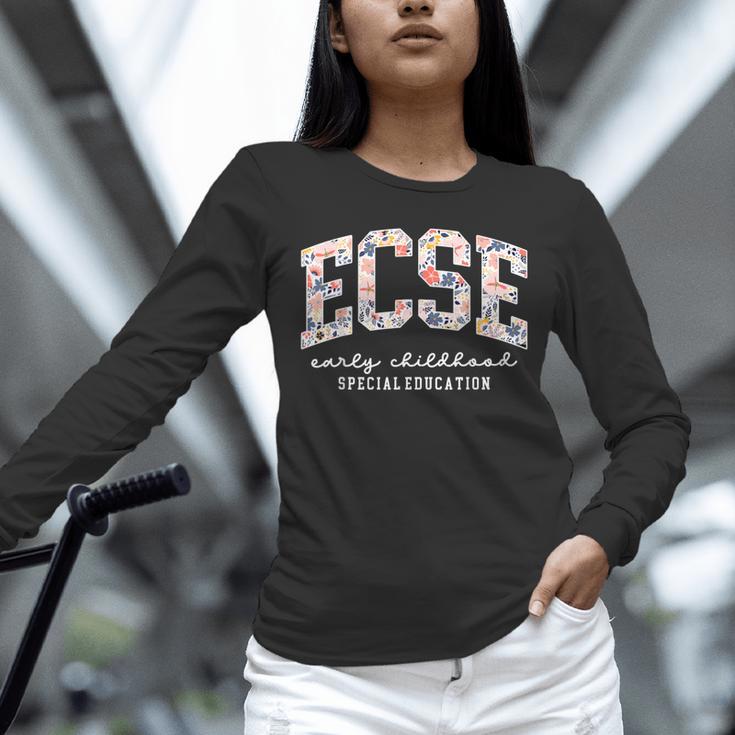 Floral ECSE Early Childhood Special Education SPED Teacher Unisex Long Sleeve T-Shirt, novelty gifts, funny gifts