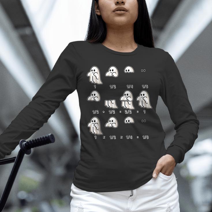 Fractions Math Teacher Ghost Math Halloween Humorous Unisex Long Sleeve T-Shirt, novelty gifts, funny gifts Fractions Math Teacher Ghost Math Halloween Humorous Unisex Long Sleeve T-Shirt, novelty gifts, funny gifts