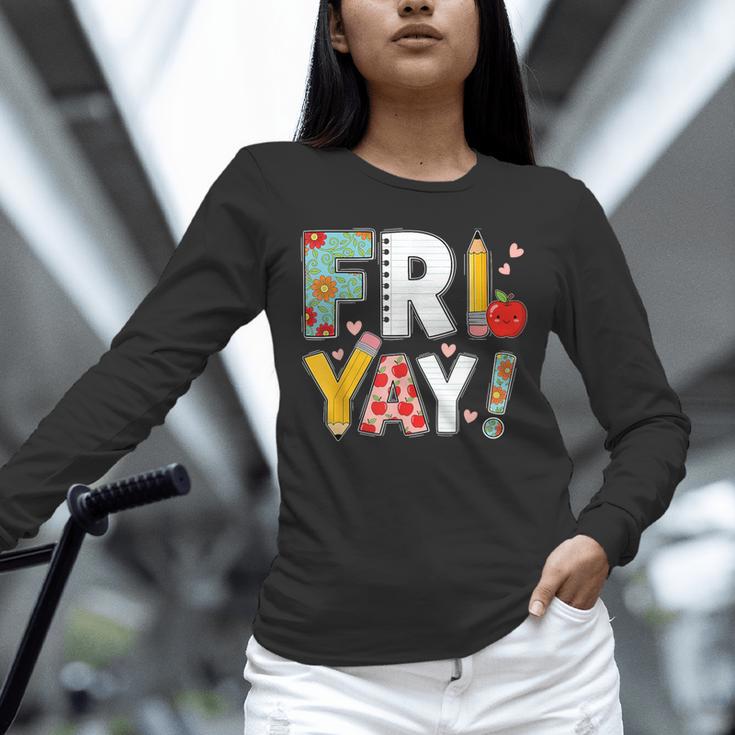 Fri Yay Teacher Happy Friday Friyay Weekend Back To School Unisex Long Sleeve T-Shirt, novelty gifts, funny gifts Fri Yay Teacher Happy Friday Friyay Weekend Back To School Unisex Long Sleeve T-Shirt, novelty gifts, funny gifts