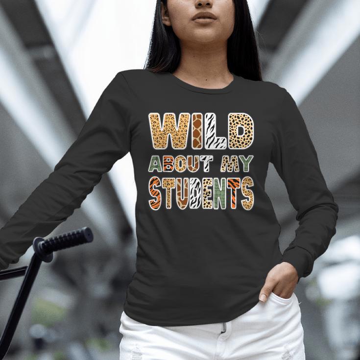 Fun Zoo Animal Print Teacher Shirts Wild About My Students Unisex Long Sleeve T-Shirt, novelty gifts, funny gifts Fun Zoo Animal Print Teacher Shirts Wild About My Students Unisex Long Sleeve T-Shirt, novelty gifts, funny gifts