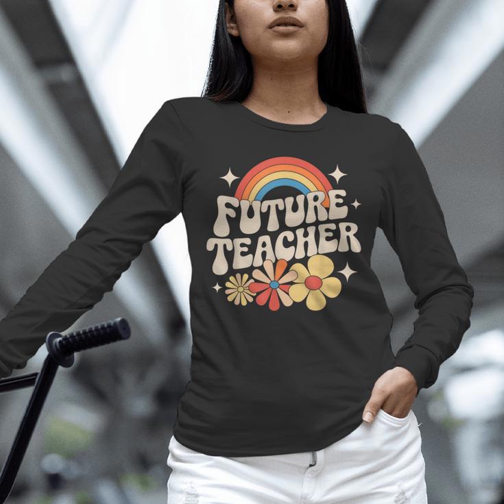 Future Teacher Kids Youth Girls Rainbow Pre-k Kindergarten Unisex Long Sleeve T-Shirt, novelty gifts, funny gifts