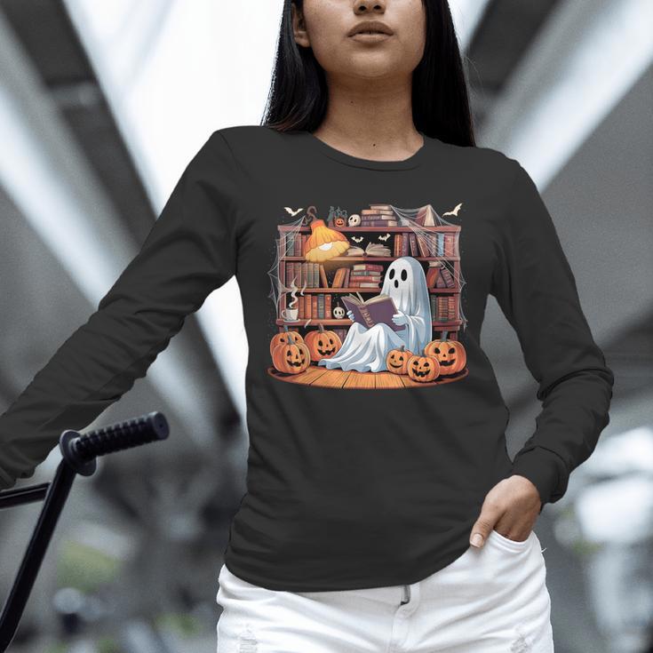 Ghost Book Reading Halloween Books Lover Teacher Unisex Long Sleeve T-Shirt, novelty gifts, funny gifts Ghost Book Reading Halloween Books Lover Teacher Unisex Long Sleeve T-Shirt, novelty gifts, funny gifts