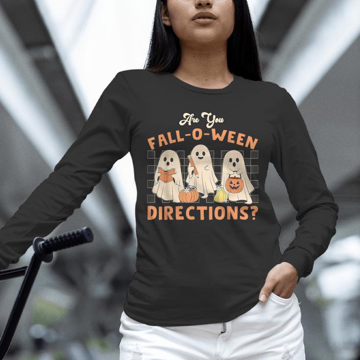 Ghost Are You Fall-O-Ween Directions Teacher Halloween Unisex Long Sleeve T-Shirt, novelty gifts, funny gifts