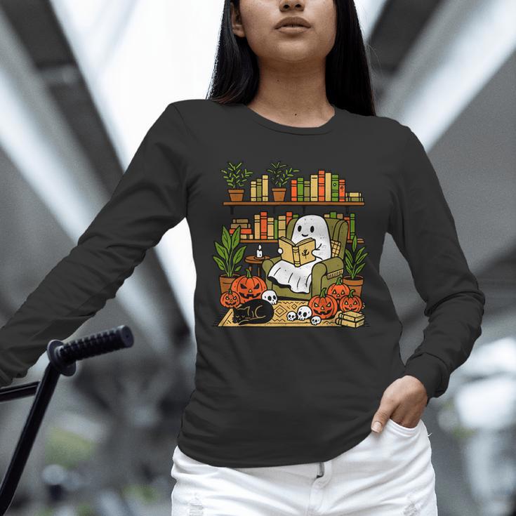 Ghost Library Reading Books Halloween Librarian Teacher Unisex Long Sleeve T-Shirt, novelty gifts, funny gifts Ghost Library Reading Books Halloween Librarian Teacher Unisex Long Sleeve T-Shirt, novelty gifts, funny gifts