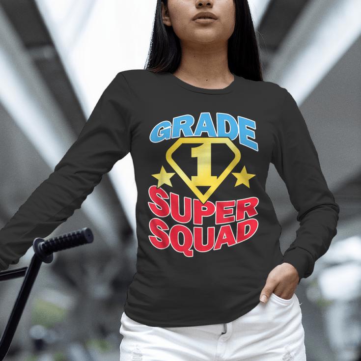 Grade 1 Super Squad Superhero Teacher Team Unisex Long Sleeve T-Shirt, novelty gifts, funny gifts Grade 1 Super Squad Superhero Teacher Team Unisex Long Sleeve T-Shirt, novelty gifts, funny gifts