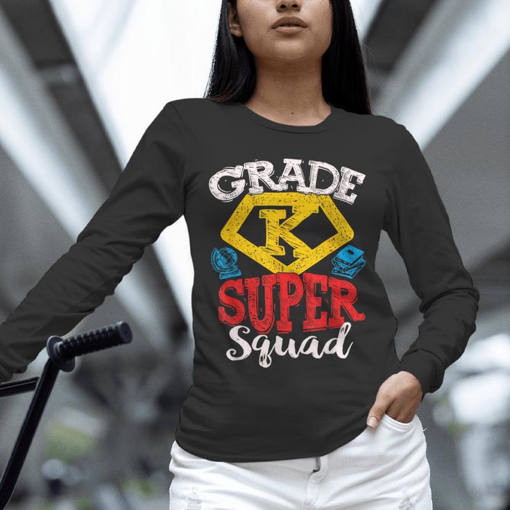 Grade K Super Squad Superhero Kindergarten Teacher Team Unisex Long Sleeve T-Shirt, novelty gifts, funny gifts Grade K Super Squad Superhero Kindergarten Teacher Team Unisex Long Sleeve T-Shirt, novelty gifts, funny gifts