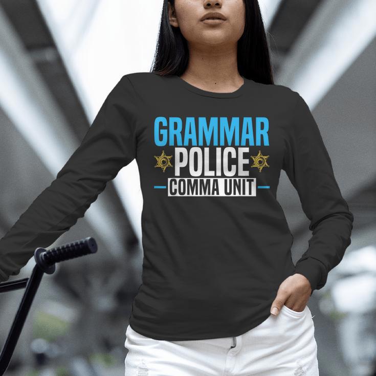 Grammar Police Comma Unit English Teacher Grammar Teacher For Men Women Unisex Long Sleeve T-Shirt, novelty gifts, funny gifts