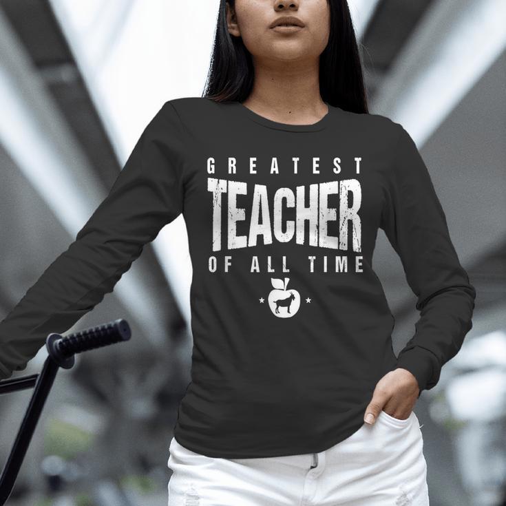 Greatest Teacher Of All Time Teachers Day 1 Teacher Goat Unisex Long Sleeve T-Shirt, novelty gifts, funny gifts Greatest Teacher Of All Time Teachers Day 1 Teacher Goat Unisex Long Sleeve T-Shirt, novelty gifts, funny gifts