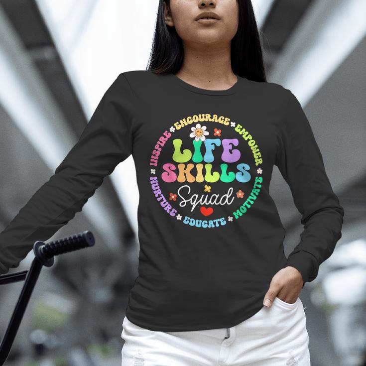 Groovy Life Skills Squad Teacher Special Ed SPED Team Crew Unisex Long Sleeve T-Shirt, novelty gifts, funny gifts Groovy Life Skills Squad Teacher Special Ed SPED Team Crew Unisex Long Sleeve T-Shirt, novelty gifts, funny gifts