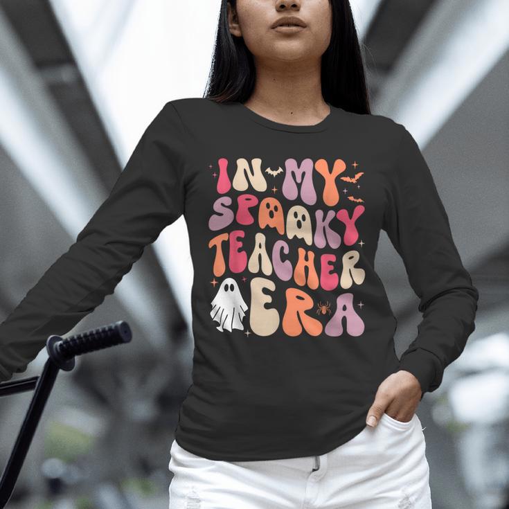 Groovy In My Spooky Teacher Era Halloween Party Boo Unisex Long Sleeve T-Shirt, novelty gifts, funny gifts
