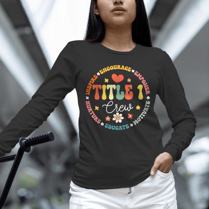 Groovy Title 1 Crew Cute Title 1 Reading Teacher Men Women Kids Unisex Long Sleeve T-Shirt, novelty gifts, funny gifts Groovy Title 1 Crew Cute Title 1 Reading Teacher Men Women Kids Unisex Long Sleeve T-Shirt, novelty gifts, funny gifts