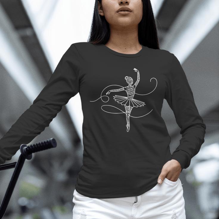 Halloween Ballet Mummy Ballerina Spooky Dance Teacher Women Unisex Long Sleeve T-Shirt, novelty gifts, funny gifts