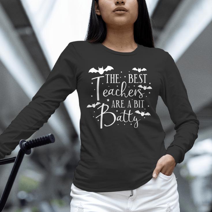 Halloween Best Teachers Are A Bit Batty Spooky Bats Unisex Long Sleeve T-Shirt, novelty gifts, funny gifts Halloween Best Teachers Are A Bit Batty Spooky Bats Unisex Long Sleeve T-Shirt, novelty gifts, funny gifts