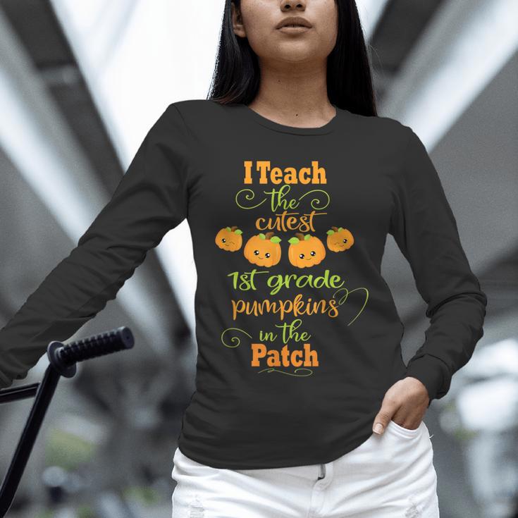 Halloween Cutest Pumpkins First Grade Teacher Unisex Long Sleeve T-Shirt, novelty gifts, funny gifts Halloween Cutest Pumpkins First Grade Teacher Unisex Long Sleeve T-Shirt, novelty gifts, funny gifts