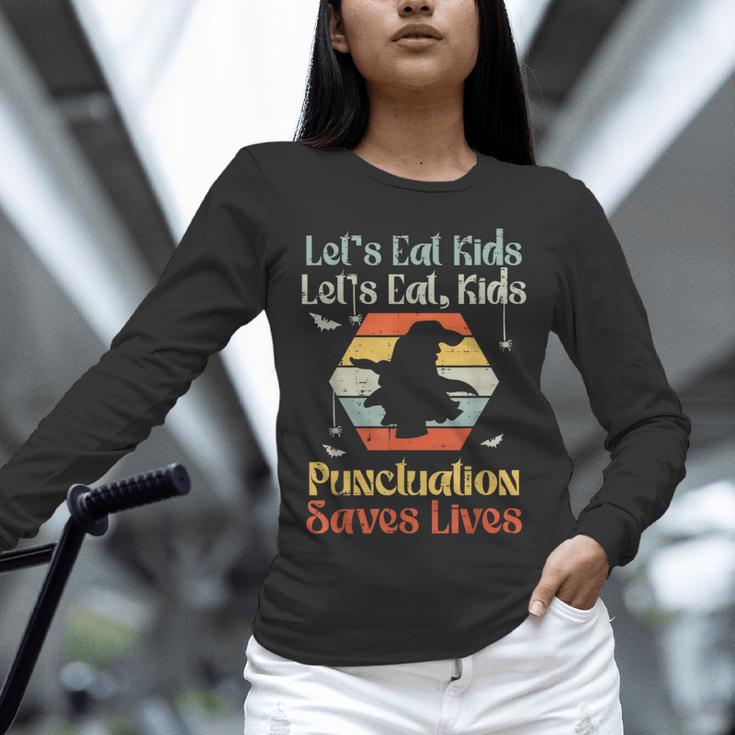 Halloween Lets Eat Kids English Teacher Costume Women Unisex Long Sleeve T-Shirt, novelty gifts, funny gifts