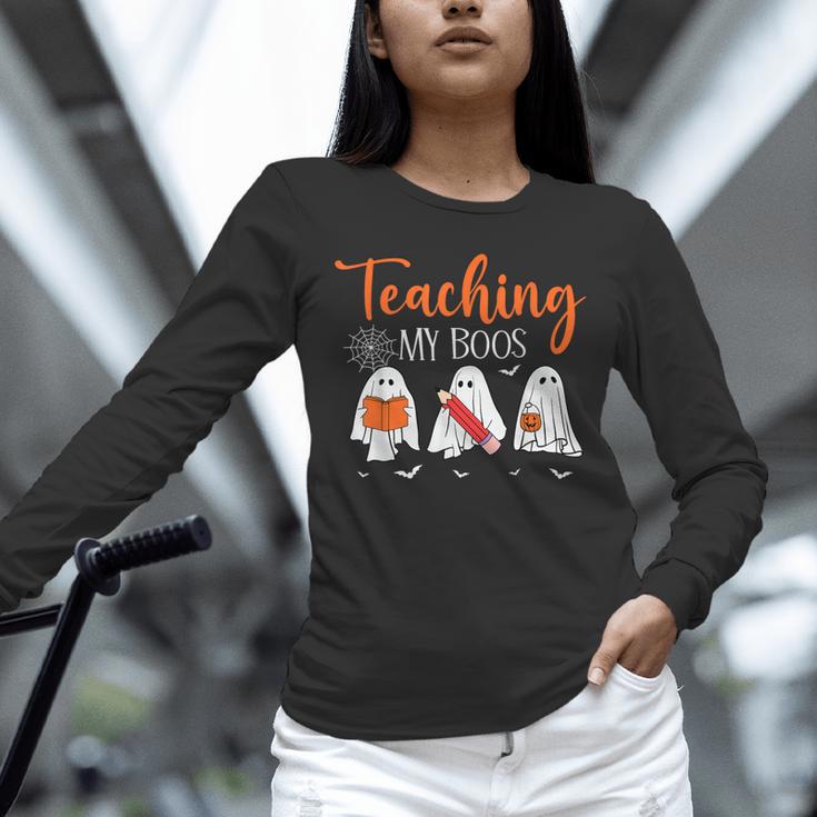 Halloween Ghost Teachers Teaching My Boos Costume Women Men Unisex Long Sleeve T-Shirt, novelty gifts, funny gifts Halloween Ghost Teachers Teaching My Boos Costume Women Men Unisex Long Sleeve T-Shirt, novelty gifts, funny gifts
