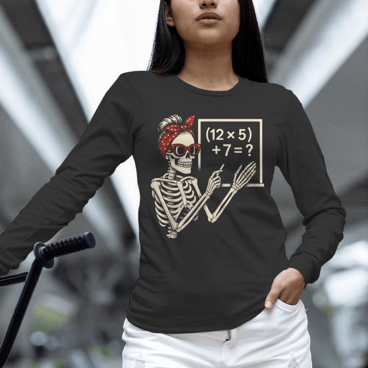 Halloween Math Teacher Skeleton Six Seven Meme Brainrot Unisex Long Sleeve T-Shirt, novelty gifts, funny gifts Halloween Math Teacher Skeleton Six Seven Meme Brainrot Unisex Long Sleeve T-Shirt, novelty gifts, funny gifts