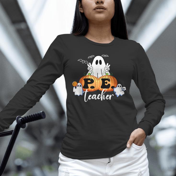 Halloween PE Teacher Ghosts Pumpkins Sports Lover Unisex Long Sleeve T-Shirt, novelty gifts, funny gifts Halloween PE Teacher Ghosts Pumpkins Sports Lover Unisex Long Sleeve T-Shirt, novelty gifts, funny gifts