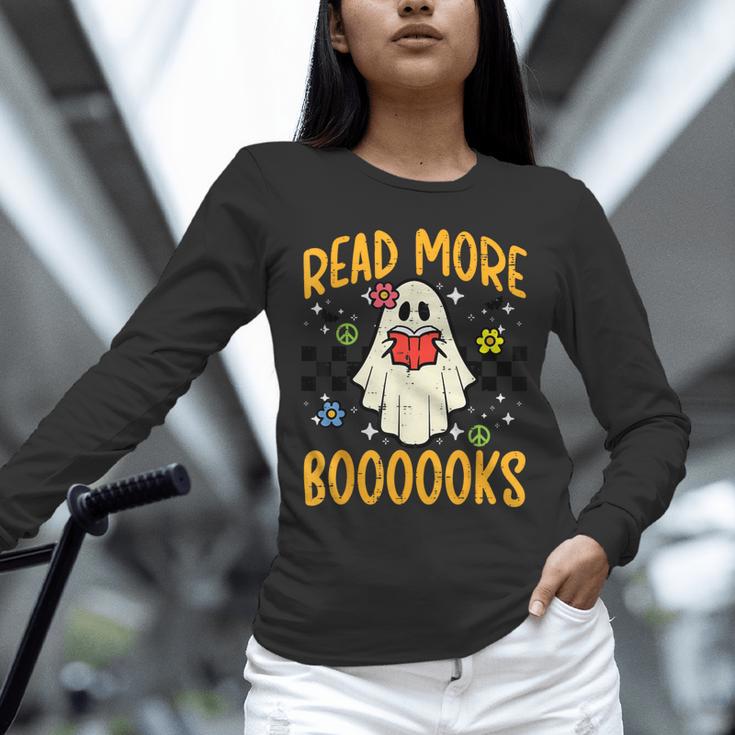 Halloween Read More Books Retro Costume Teacher Women Girls Unisex Long Sleeve T-Shirt, novelty gifts, funny gifts