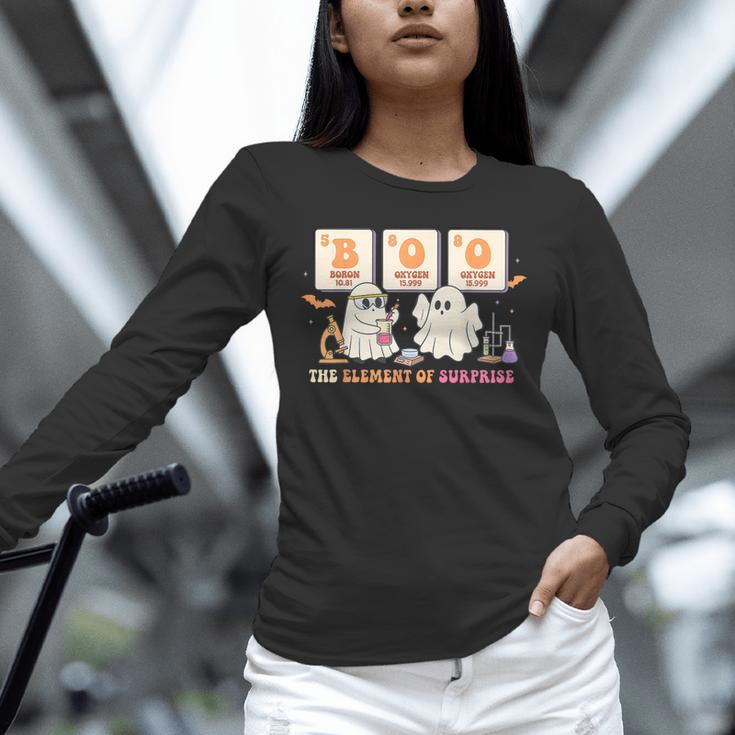 Halloween Science Teacher Boo Ghost The Element Of Surprise Unisex Long Sleeve T-Shirt, novelty gifts, funny gifts Halloween Science Teacher Boo Ghost The Element Of Surprise Unisex Long Sleeve T-Shirt, novelty gifts, funny gifts