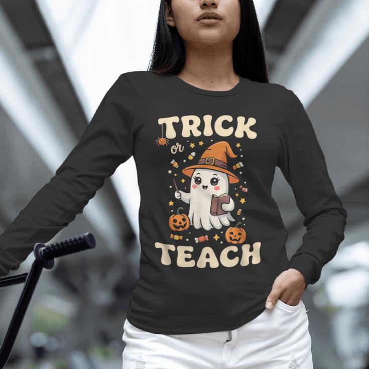 Halloween Teacher Shirts Women School Trick Or Teach Groovy Unisex Long Sleeve T-Shirt, novelty gifts, funny gifts Halloween Teacher Shirts Women School Trick Or Teach Groovy Unisex Long Sleeve T-Shirt, novelty gifts, funny gifts