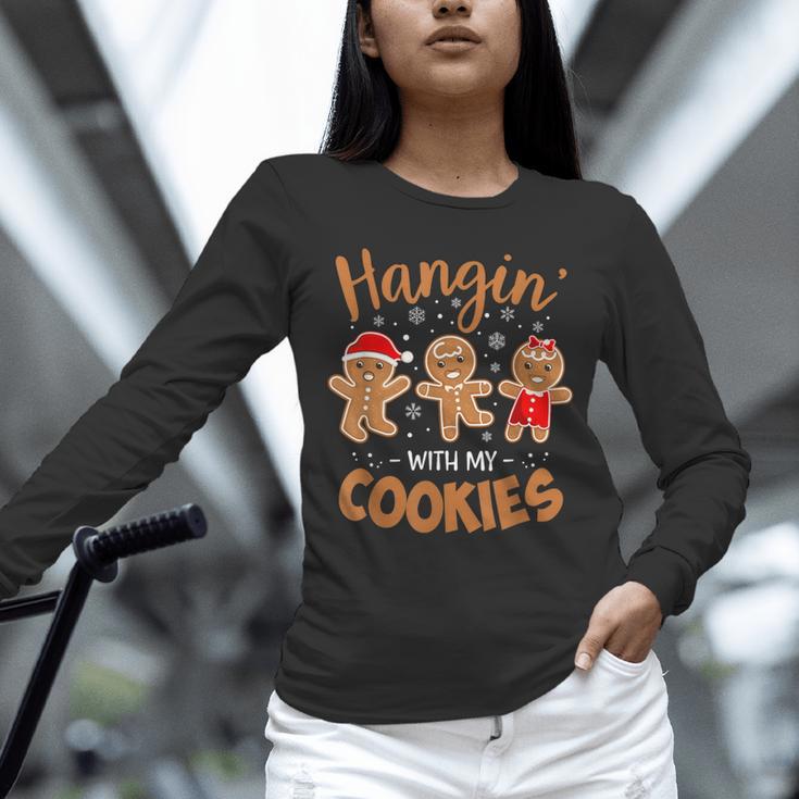 Hangin With My Cookies Gingerbread Women Christmas Teacher Unisex Long Sleeve T-Shirt, novelty gifts, funny gifts