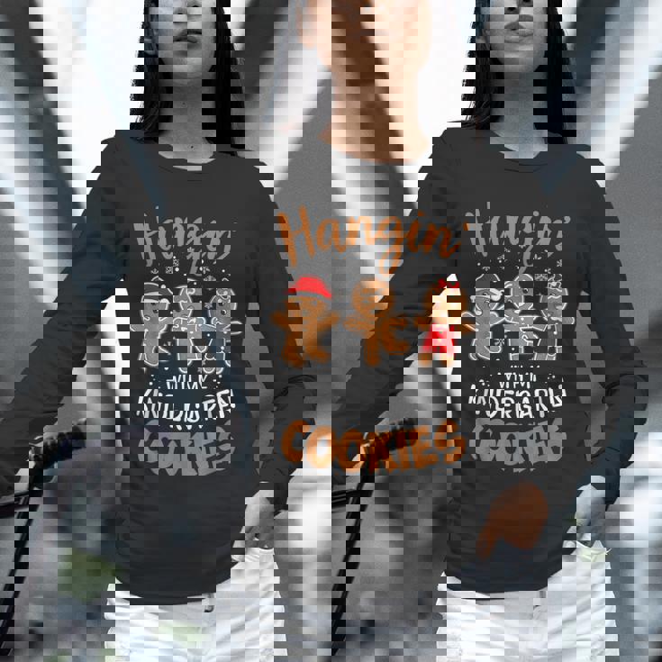 Hangin My Kindergarten Cookie Gingerbread Christmas Teacher For Men Women Kids Unisex Long Sleeve T-Shirt, novelty gifts, funny gifts