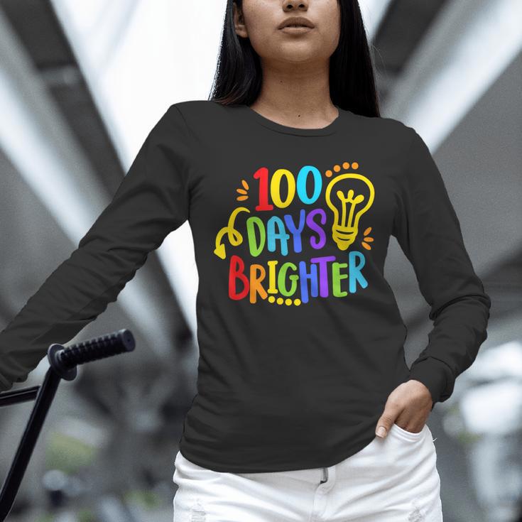 Happy 100th Day Of School 100 Days Brighter Girls Teacher Unisex Long Sleeve T-Shirt, novelty gifts, funny gifts Happy 100th Day Of School 100 Days Brighter Girls Teacher Unisex Long Sleeve T-Shirt, novelty gifts, funny gifts