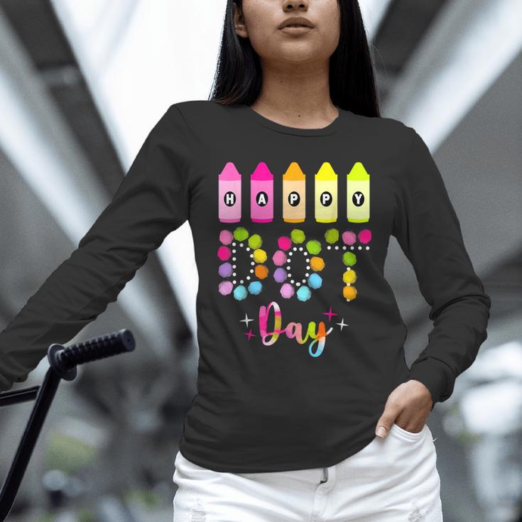Happy Dot Day 2025 Teacher Kids Girls Colorful Polka Dot Day Unisex Long Sleeve T-Shirt, novelty gifts, funny gifts