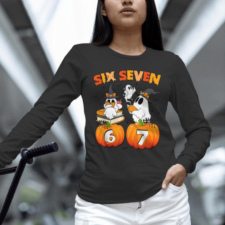 Haunted By 67 Boo Ghost Pumpkin Halloween Teacher Unisex Long Sleeve T-Shirt, novelty gifts, funny gifts Haunted By 67 Boo Ghost Pumpkin Halloween Teacher Unisex Long Sleeve T-Shirt, novelty gifts, funny gifts
