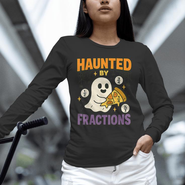 Haunted By Fractions Math Halloween Teacher Unisex Long Sleeve T-Shirt, novelty gifts, funny gifts Haunted By Fractions Math Halloween Teacher Unisex Long Sleeve T-Shirt, novelty gifts, funny gifts