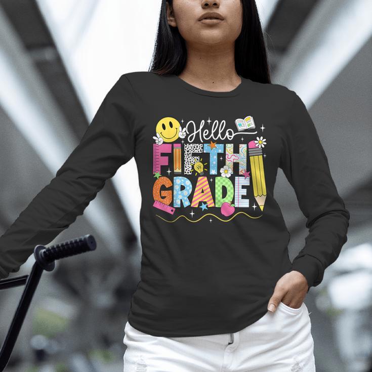 Hello Fifth Grade Team 5th Grade Back To School Teacher Kids Unisex Long Sleeve T-Shirt, novelty gifts, funny gifts Hello Fifth Grade Team 5th Grade Back To School Teacher Kids Unisex Long Sleeve T-Shirt, novelty gifts, funny gifts