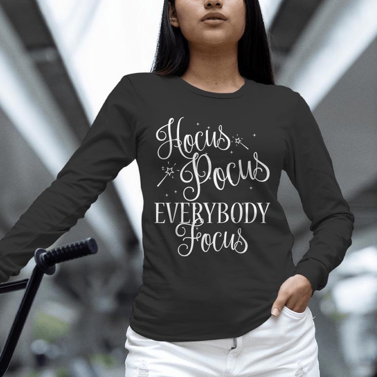 Hocus Pocus Everybody Focus Teacher Halloween Shirt Unisex Long Sleeve T-Shirt, novelty gifts, funny gifts Hocus Pocus Everybody Focus Teacher Halloween Shirt Unisex Long Sleeve T-Shirt, novelty gifts, funny gifts
