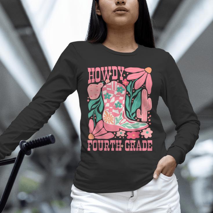 Howdy Fourth Grade Western 4th Grade Teacher Cowboy Cowgirl Unisex Long Sleeve T-Shirt, novelty gifts, funny gifts Howdy Fourth Grade Western 4th Grade Teacher Cowboy Cowgirl Unisex Long Sleeve T-Shirt, novelty gifts, funny gifts