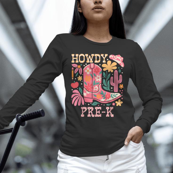 Howdy Pre-K Cowgirls Teacher Back To School Unisex Long Sleeve T-Shirt, novelty gifts, funny gifts Howdy Pre-K Cowgirls Teacher Back To School Unisex Long Sleeve T-Shirt, novelty gifts, funny gifts