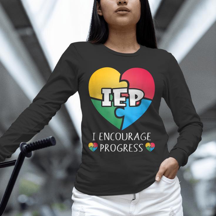 IEP I Encourage Progress Special Education School Teacher Unisex Long Sleeve T-Shirt, novelty gifts, funny gifts