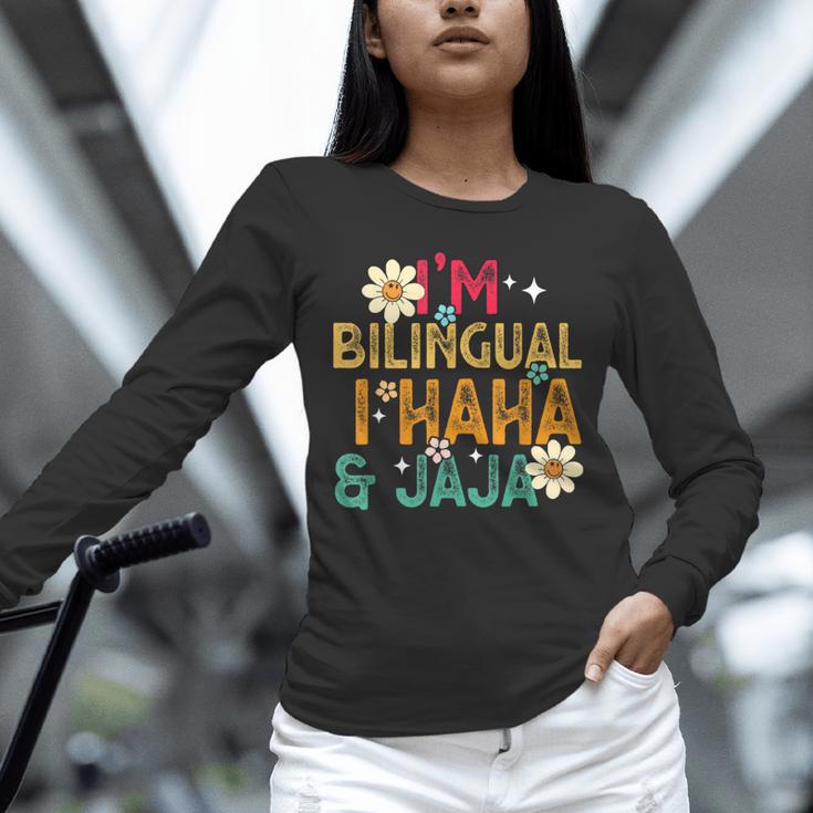 I’m Bilingual I Haha And Jaja Spanish Teacher Bilingual For Men Women Girls Kids Unisex Long Sleeve T-Shirt, novelty gifts, funny gifts I’m Bilingual I Haha And Jaja Spanish Teacher Bilingual For Men Women Girls Kids Unisex Long Sleeve T-Shirt, novelty gifts, funny gifts