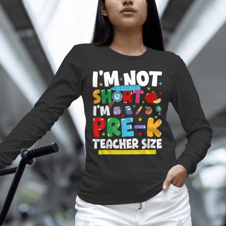 I'm Not Short I'm Pre-K Teacher Size Back To School Teacher Unisex Long Sleeve T-Shirt, novelty gifts, funny gifts I'm Not Short I'm Pre-K Teacher Size Back To School Teacher Unisex Long Sleeve T-Shirt, novelty gifts, funny gifts