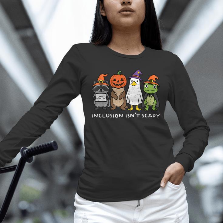 Inclusion Isn't Scary SLP Halloween Sped Teacher Animal Unisex Long Sleeve T-Shirt, novelty gifts, funny gifts Inclusion Isn't Scary SLP Halloween Sped Teacher Animal Unisex Long Sleeve T-Shirt, novelty gifts, funny gifts
