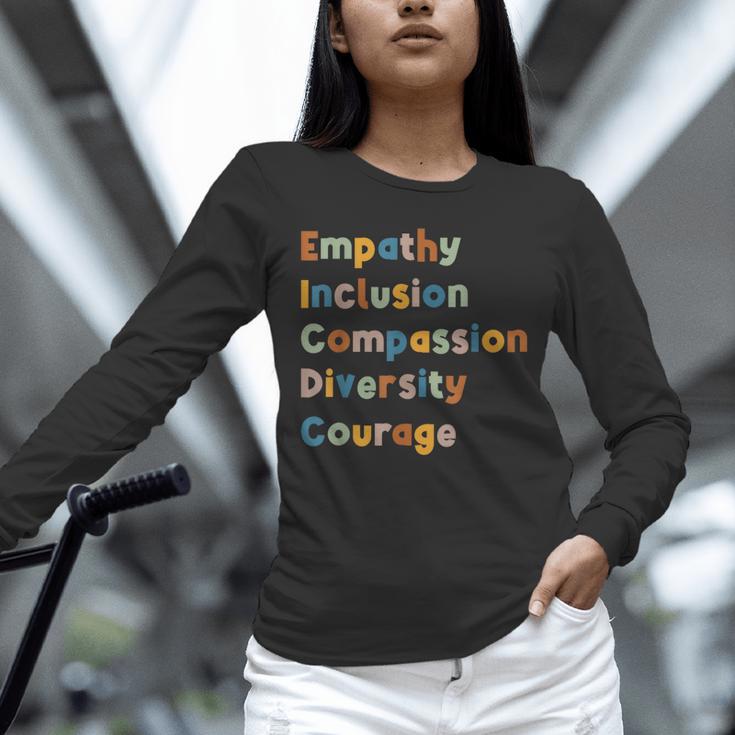 Inclusive Teacher Diversity Inclusion Empathy Teacher Team Unisex Long Sleeve T-Shirt, novelty gifts, funny gifts