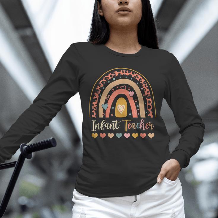 Infant Teacher Leopard Boho Rainbow Appreciation Unisex Long Sleeve T-Shirt, novelty gifts, funny gifts