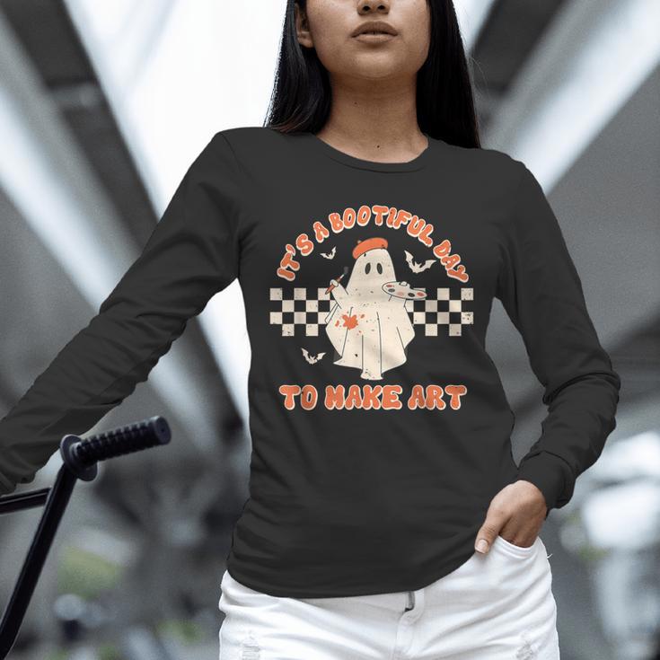 It's A Bootiful Day To Make Art Halloween Art Teacher Unisex Long Sleeve T-Shirt, novelty gifts, funny gifts It's A Bootiful Day To Make Art Halloween Art Teacher Unisex Long Sleeve T-Shirt, novelty gifts, funny gifts