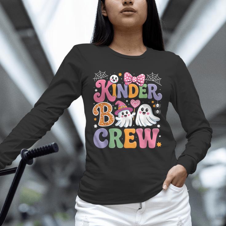 Kinder Boo Crew Kindergarten Teacher Student Halloween Unisex Long Sleeve T-Shirt, novelty gifts, funny gifts