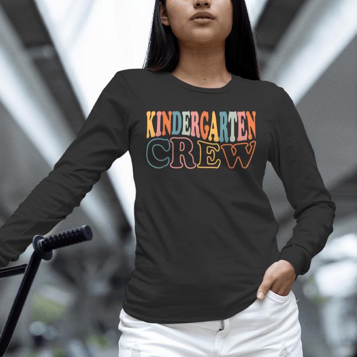 Kinder Crew Kindergarten Teacher First 1st Day Of School Unisex Long Sleeve T-Shirt, novelty gifts, funny gifts Kinder Crew Kindergarten Teacher First 1st Day Of School Unisex Long Sleeve T-Shirt, novelty gifts, funny gifts