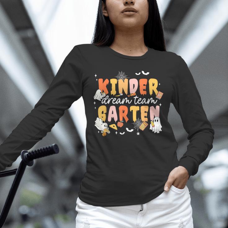 Kindergarten Dream Ghost Team Fall Halloween Spooky Teachers Unisex Long Sleeve T-Shirt, novelty gifts, funny gifts